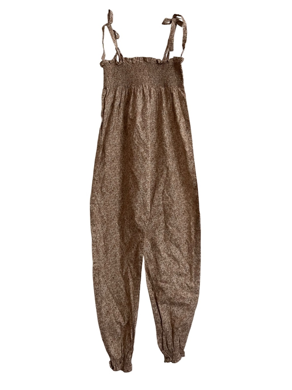 Jamie Kay Smocked Tie-Shoulder Kids Jumpsuit